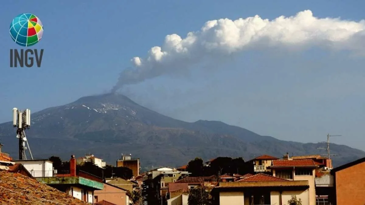 Vulcão Etna na Itália em atividade