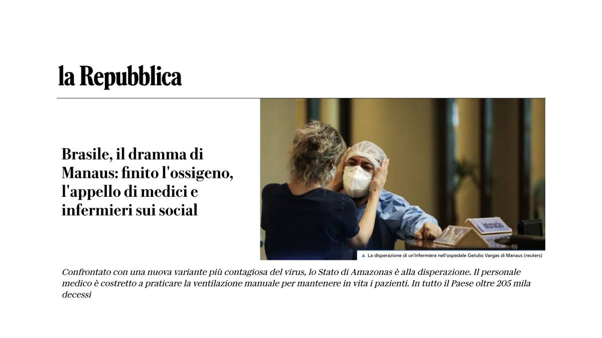 prensa italiana salud manaos