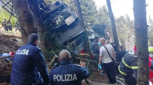 Incidente funivia in Italia