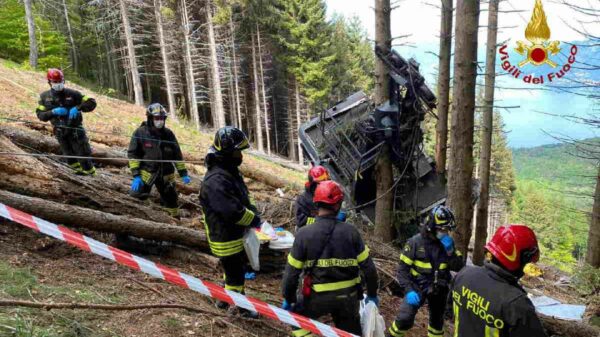 Incidente funivia in Italia