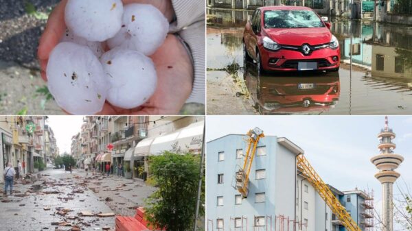 temporali di grandine in italia