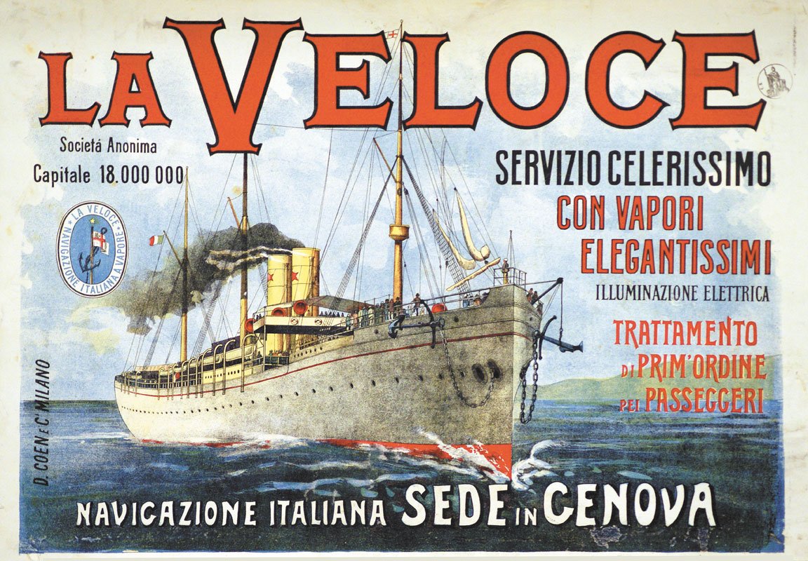 A história de La Veloce Navigazione Italiana a Vapore