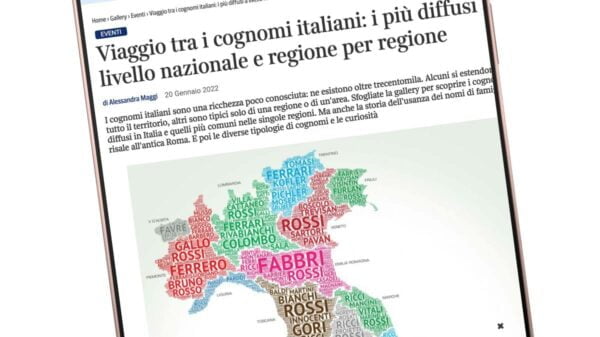 Periódico italianismo de Italia.