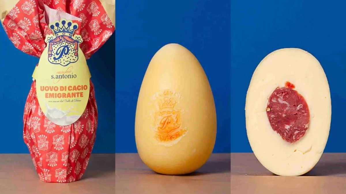 ovo de Páscoa queijo salame