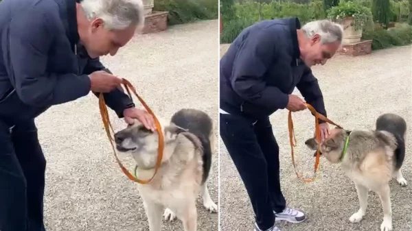Bocelli adota cachorro surdo