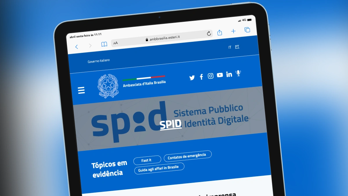 Website der italienischen Botschaft