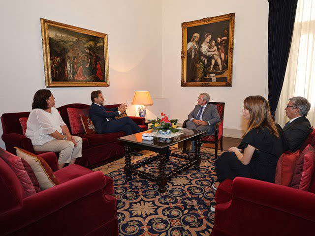 O embaixador da Itália foi recebido em audiência pelo presidente Assembleia Legislativa da Madeira | Foto: Diário de Notícias 