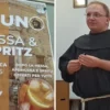 Fra Andrea Ricatti, o frade franciscano que inovou ao oferecer spritz pós-missa, em um gesto que mistura fé e convivialidade na paróquia de Urbino | Foto: Divulgação