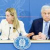 Giorgia Meloni e Antonio Tajani debatem prioridades no governo italiano, divergindo sobre a proposta de reforma da cidadania | Foto: Europa Press