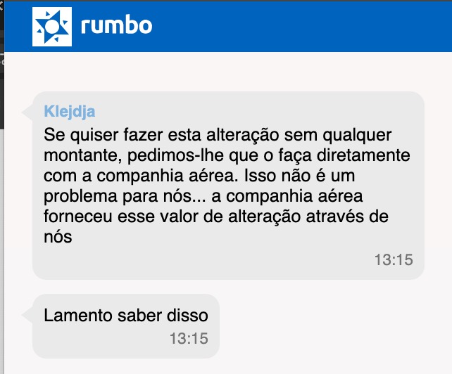 Rumbo: sem resolução para o problema