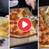 Pizza recheada com macarrão: tendência criativa ou sacrilégio culinário? | Foto: Instagram