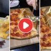 Pizza rellena de pasta: ¿tendencia creativa o sacrilegio culinario? | Foto: Instagram