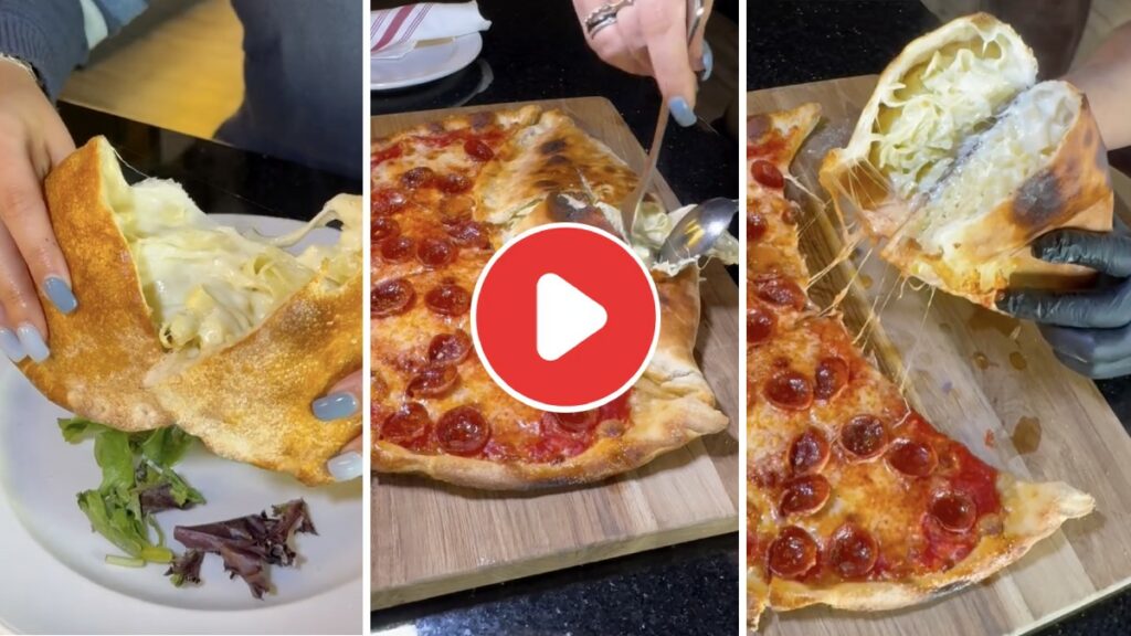 Pizza recheada com macarrão: tendência criativa ou sacrilégio culinário? | Foto: Instagram