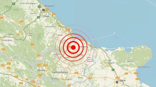 Ein Erdbeben der Stärke 4.0 auf der Richterskala erschütterte die Region Molise im südlichen Mittelitalien