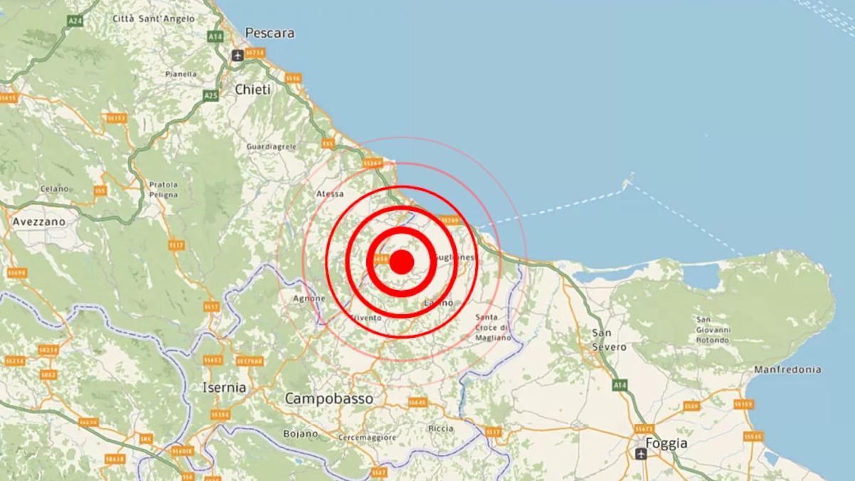 Terremoto de magnitude 4.0 na escala Richter atingiu a região de Molise, no centro-sul da Itália