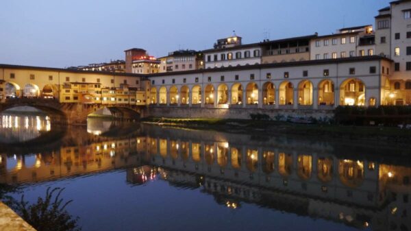 Aerial tunnel crosses the historic center of the Renaissance capital.