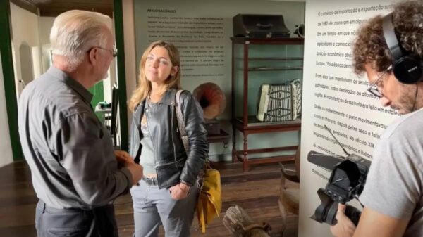 Equipe da RAI grava em pontos históricos de Laguna para documentário sobre imigração italiana | Foto: Agora Laguna