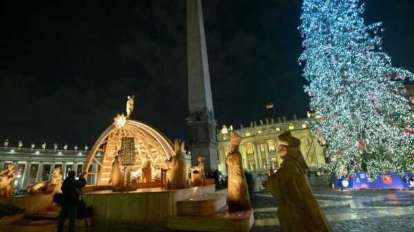 Decoração poderá ser vista durante as festividades de fim de ano.