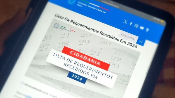 Cidadania italiana: redução drástica nos pedidos processados pelo Consulado