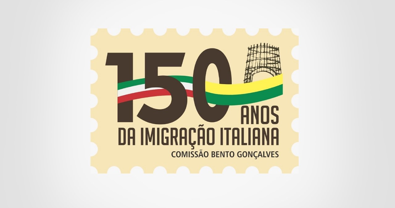 Selo oficial dos 150 anos da imigração italiana destaca ligação entre Brasil e Itália | Foto: Divulgação