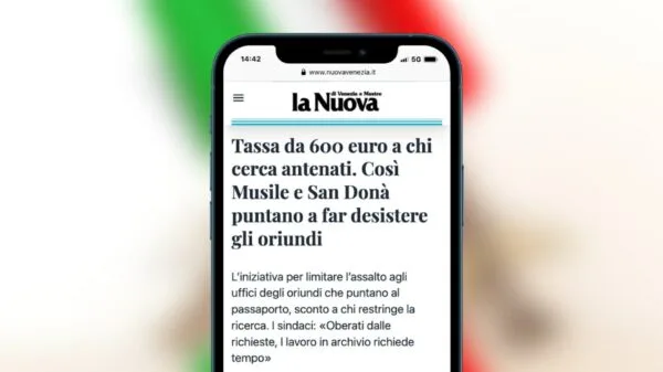 Zeitung bestätigt, dass Bürgermeister Brasilianer zur Aufgabe ihrer italienischen Staatsbürgerschaft zwingen wollen | Foto: Reproduktion