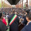 Muslim worshippers take part in the closing prayer of Ramadan in Parco Dora, Turin | Photo: Matteo Secci/LaPresse