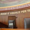 Italian court with the inscription