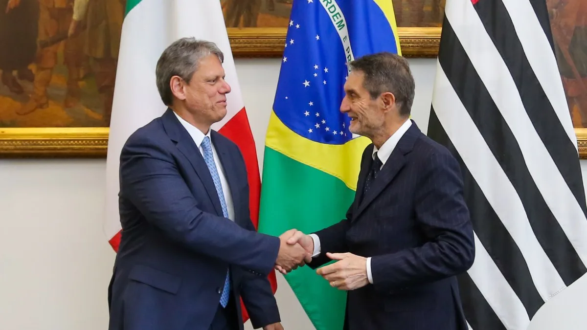 O governador Tarcísio de Freitas recebeu Attilio Fontana para discutir cooperação entre São Paulo e Lombardia | Foto: Governo SP