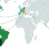 Mapa destaca os países com maior número de descendentes de italianos e revela os destinos mais procurados na diáspora entre os séculos 19 e 20 | Foto: Brilliant Maps