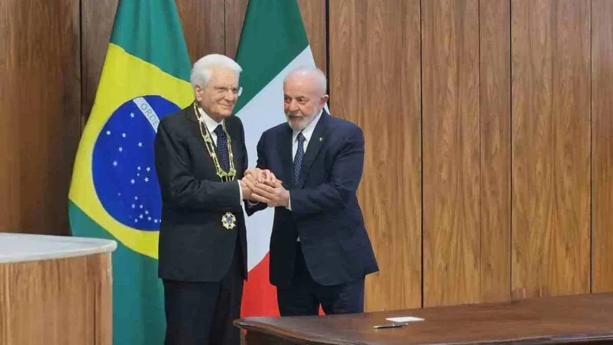 Presidente italiano Sergio Mattarella durante visita ao Brasil, em julho de 2024 | Foto: Divulgação