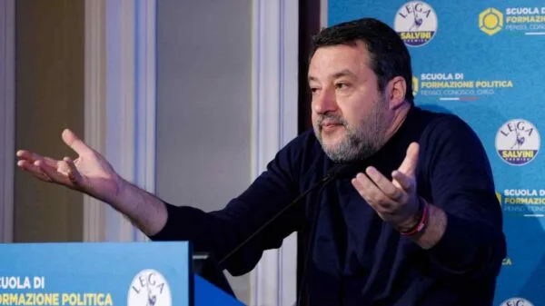 Matteo Salvini, líder da Lega, tem adotado postura crítica ao decreto de cidadania proposto por Tajani | Foto: Ansa
