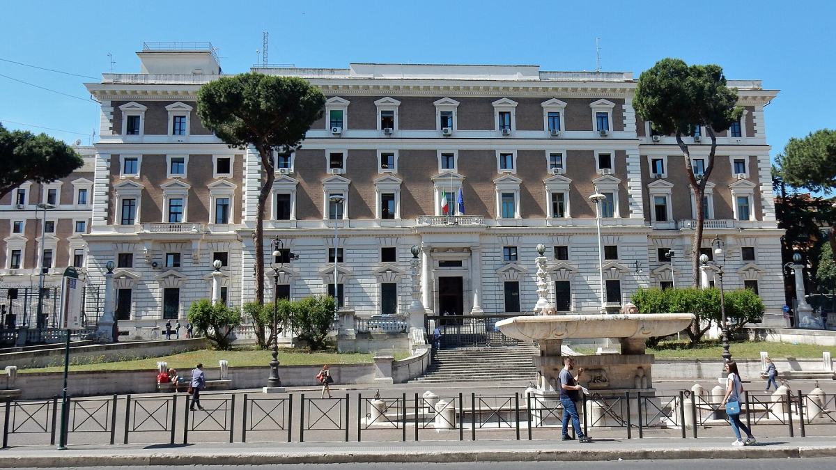 Fachada do Viminale, sede do Ministério do Interior da Itália, em Roma, responsável pela emissão da circular que altera regras sobre cidadania italiana.