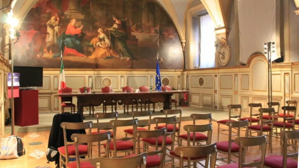 Sala do Cenacolo, na Câmara dos Deputados em Roma, onde ocorrerá o debate sobre cidadania italiana por descendência