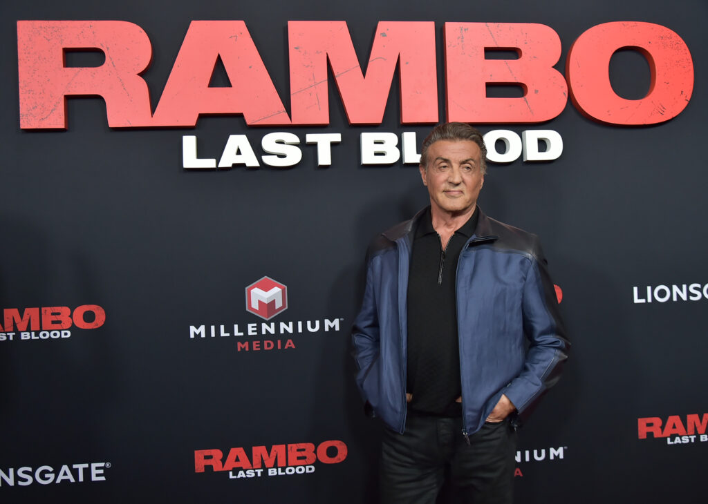 Sylvester Stallone na estreia de Rambo: Last Blood, um dos personagens mais marcantes de sua carreira | Foto: Getty Images