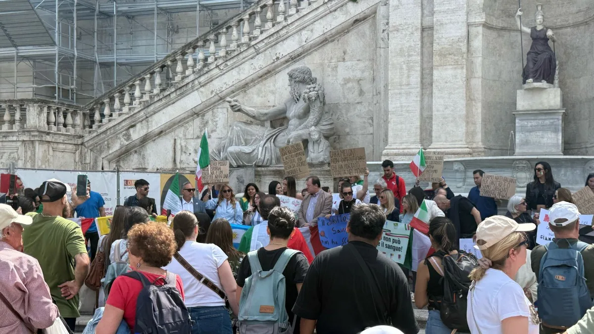 Ato em Roma reúne ítalo-latino-americanos contra nova lei de cidadania | Foto: Divulgação