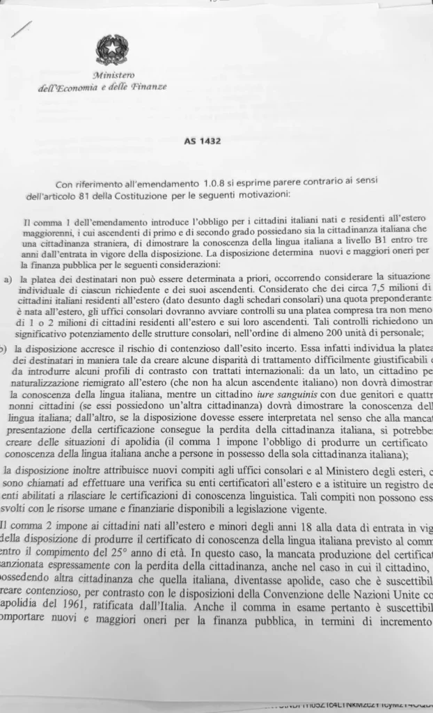 Nota técnica do Ministério da Economia e Finanças detalha motivos para retirada da emenda.