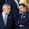 Matteo Salvini (d) considera mudança na cidadania “não prioritária” e elogia lei atual | Foto: Ansa