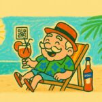 Onkel Spaghetti im Urlaubsmodus, Ironie in seinen Adern und Flip-Flops an seinen Füßen.