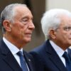 Marcelo Rebelo de Sousa ao lado do presidente da República da Itália, Sergio Mattarella | Foto: José Coelho/ Lusa