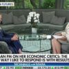 Meloni em uma das entrevistas para Maria Bartiromo