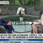 Meloni em uma das entrevistas para Maria Bartiromo