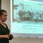 A pesquisadora Silvana Azevedo de Almeida apresenta dados sobre a imigração italiana e suas influências na cultura paulistana, tema de sua tese de doutorado na USP
