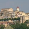 Vista panorâmica de Torrice, na província de Frosinone, região do Lácio, centro da Itália.
