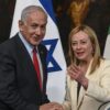 Netanyahu e Meloni, juntos em Roma, em uma foto de arquivo