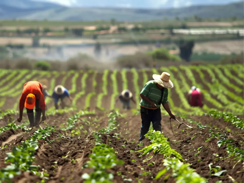 Imigrantes trabalham em lavouras na Itália, onde a agricultura emprega 18% da mão de obra estrangeira.