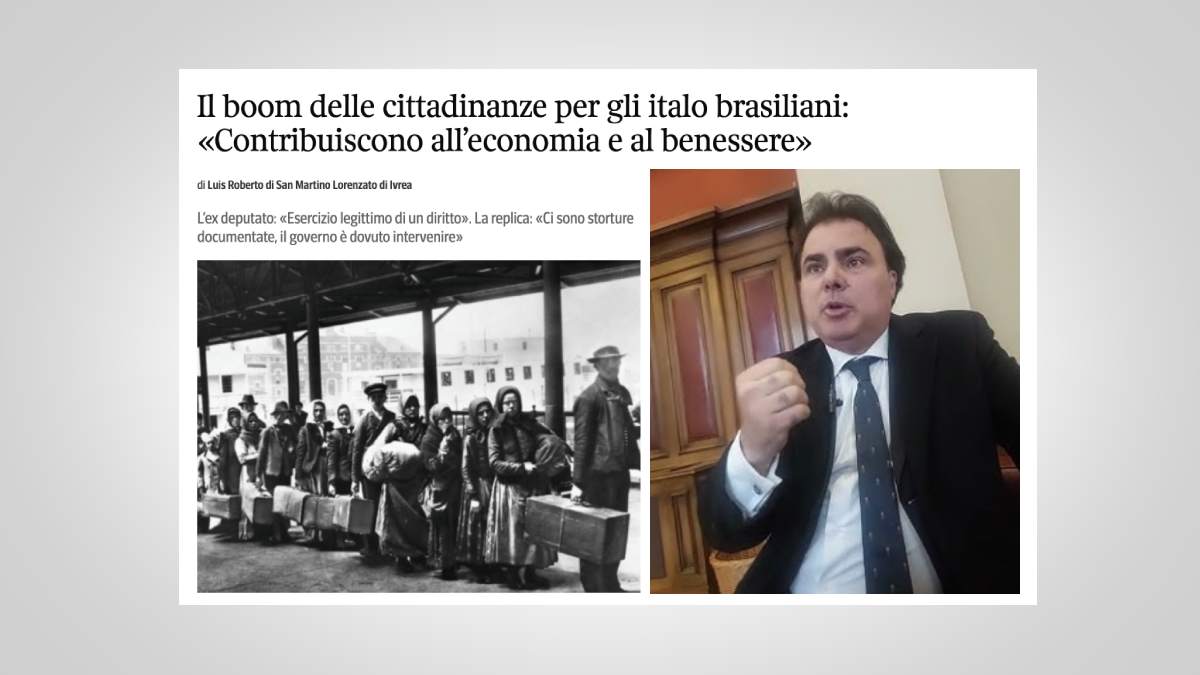Deputado Luis Lorenzato responde ao Corriere após artigo polêmico sobre cidadania de italo-brasileiros.