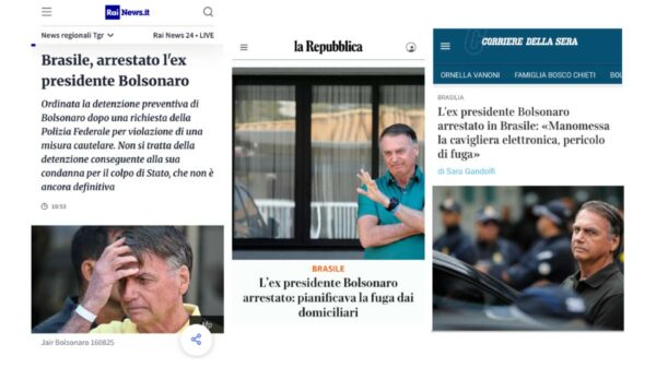 Imprensa italiana repercute prisão de Jair Bolsonaro no Brasil