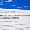 Cidadania italiana: taxa de 250 euros é cancelada para todos os menores, confirma embaixada