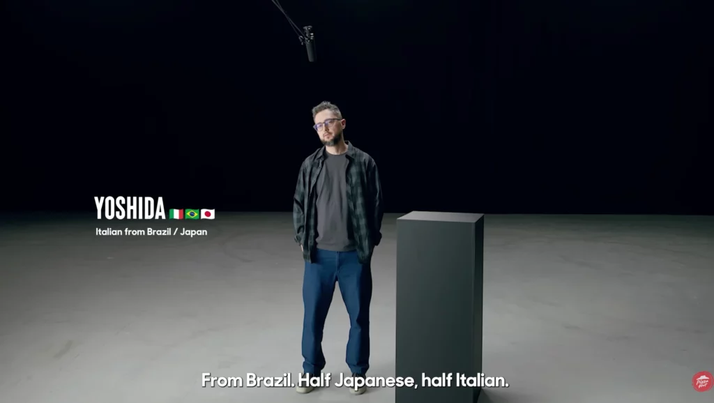 Yoshida representou os brasileiros, os japoneses e os italianos na prova social.