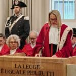 Cerimônia de abertura do Ano Judiciário, realizada nesta sexta-feira (29), em Veneza, no Vêneto.